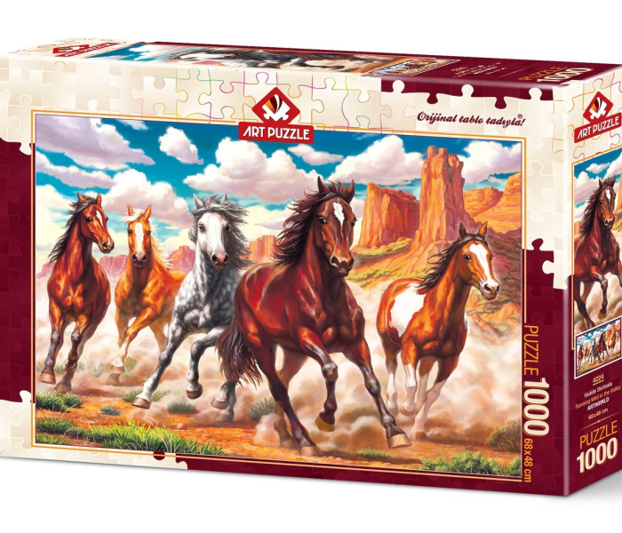 Puzzle - Art puzzle - Cavalli selvaggi nella valle