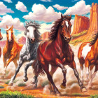 Puzzle - Art puzzle - Cavalli selvaggi nella valle