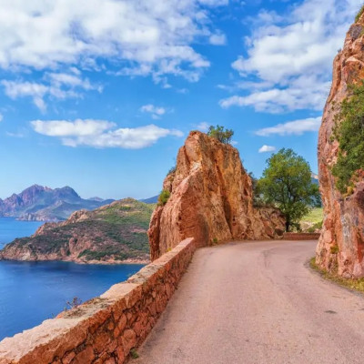 Strada nei Calanchi di Piana in Corsica