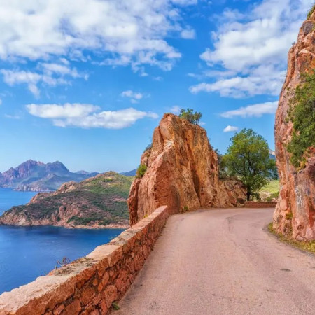 Strada nei Calanchi di Piana in Corsica