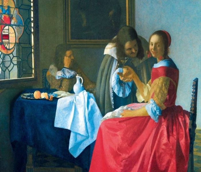 Puzzle - Bluebird - Ragazza con un bicchiere di vino, 1659