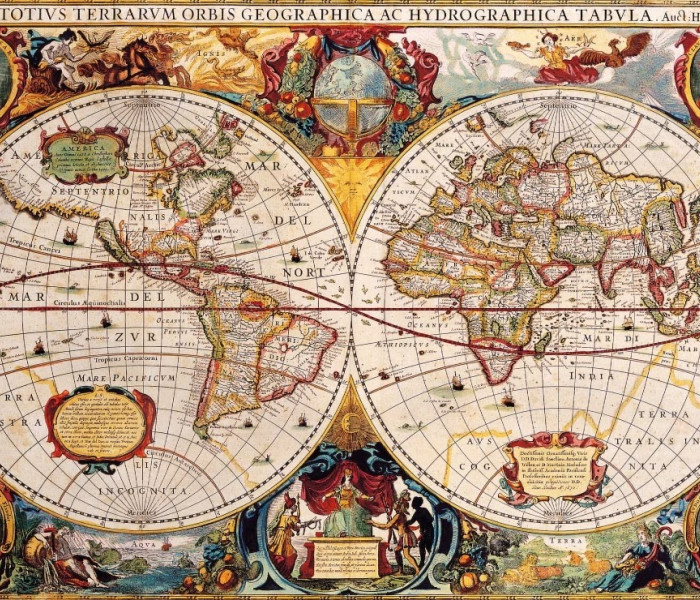 Puzzle - Bluebird - Mappa del mondo antico