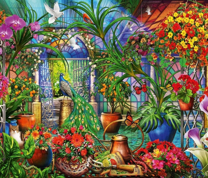 Puzzle - Bluebird - serra tropicale