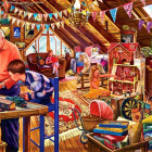 Puzzle - Bluebird - Giocando in soffitta