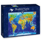 Puzzle - Bluebird - Mappa politica del mondo