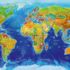 Puzzle - Bluebird - Mappa politica del mondo