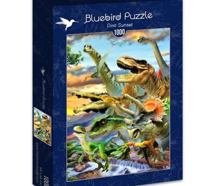 Puzzle - Bluebird - Dinosauri al tramonto