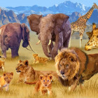 Puzzle - Bluebird - Animali che vivono nella savana