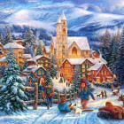 Puzzle - Castorland - Slittino verso la città