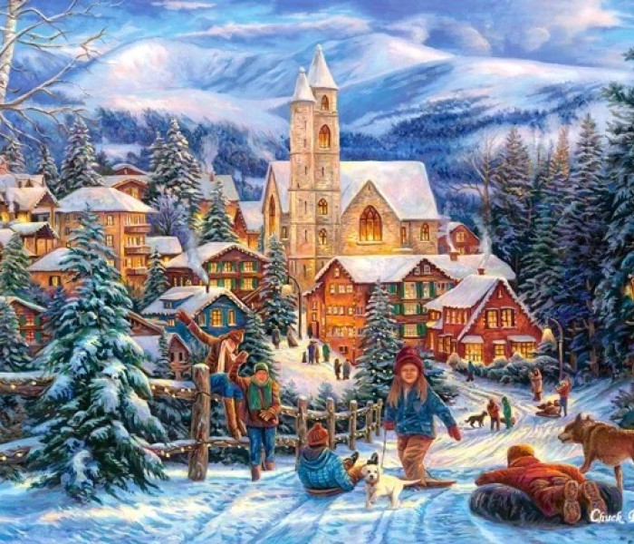 Puzzle - Castorland - Slittino verso la città