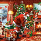 Puzzle - Castorland - Consegna speciale di Babbo Natale