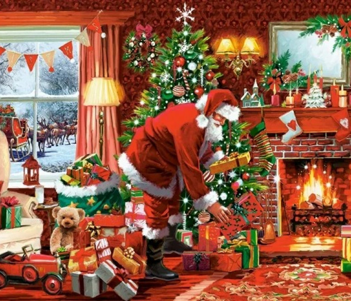 Puzzle - Castorland - Consegna speciale di Babbo Natale