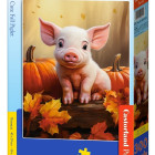 Puzzle - Castorland - Maialino autunnale carino
