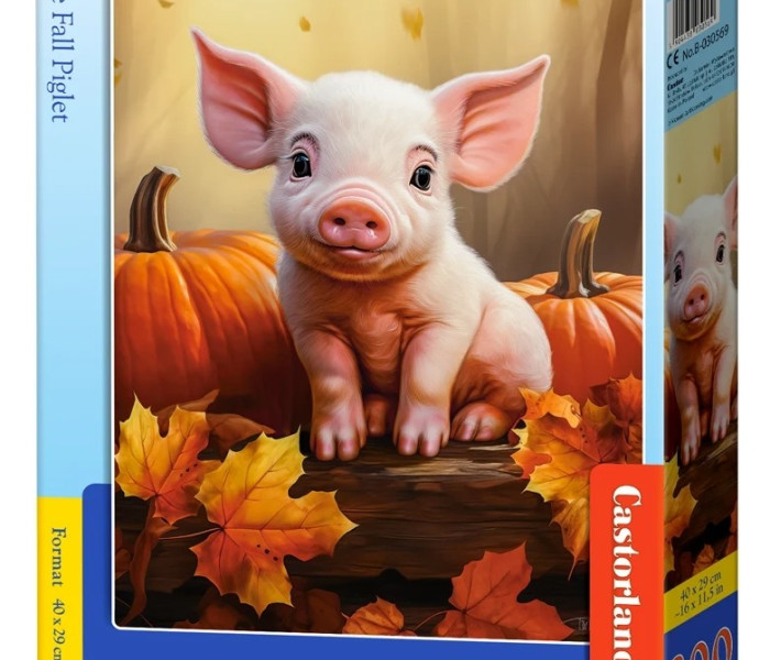 Puzzle - Castorland - Maialino autunnale carino