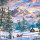 Puzzle - Castorland - Natale in montagna