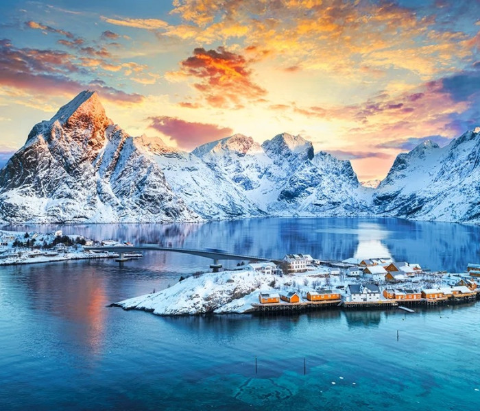 Puzzle - Castorland - Alba su Sakrisøy, Lofoten, Norvegia