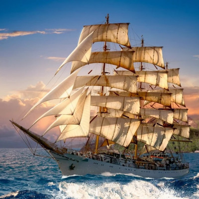 Navigando al tramonto