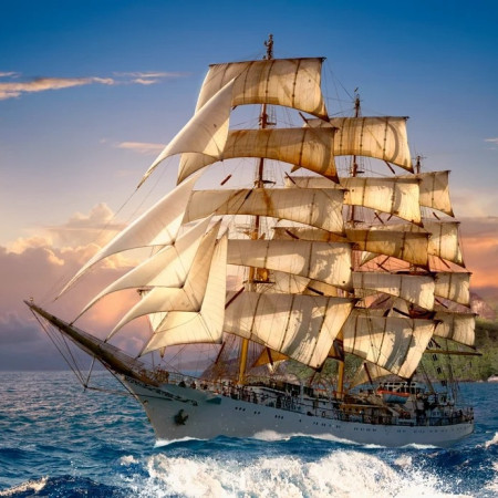 Navigando al tramonto