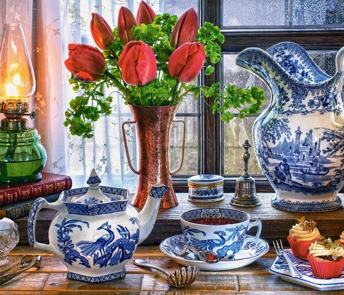 Puzzle - Castorland - Natura morta con tulipani