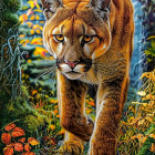 Puzzle - Castorland - Leone di montagna nella foresta