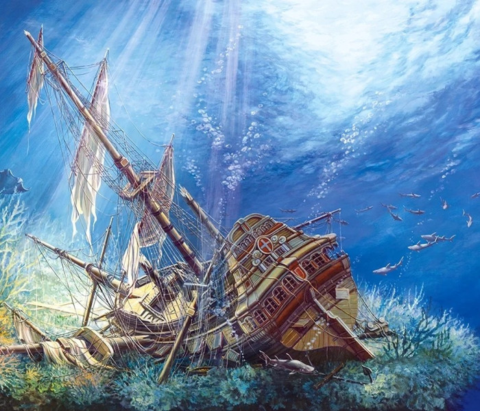 Puzzle - Castorland - Galeone affondato