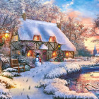 Puzzle - Castorland - Cottage invernale