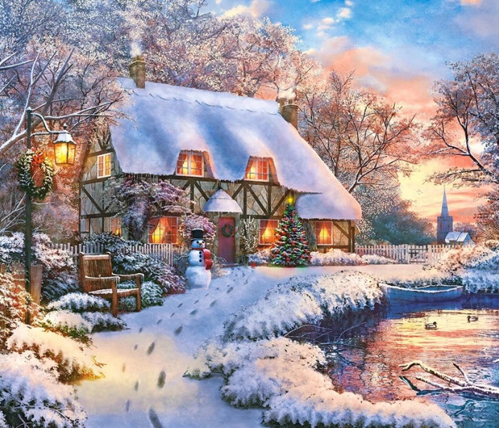 Puzzle - Castorland - Cottage invernale