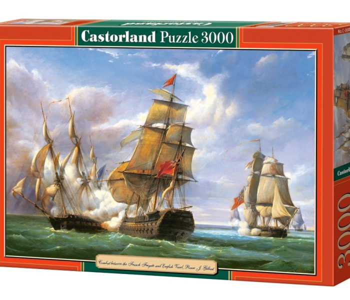 Puzzle - Castorland - "Combattimento tra la fregata francese  La Canonniere  e la nave inglese  The Tremendous ""