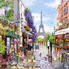 Puzzle - Castorland - Parigi in fiore