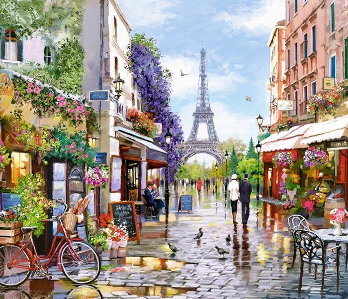 Puzzle - Castorland - Parigi in fiore