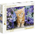 Puzzle - Clementoni - Gattino rosso tra i fiori