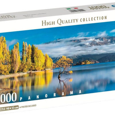 Riflessi dorati del lago Wanaka - Puzzle Panoramico