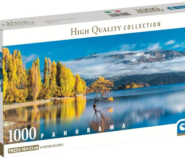 Puzzle - Clementoni - Riflessi dorati del lago Wanaka - Puzzle Panoramico