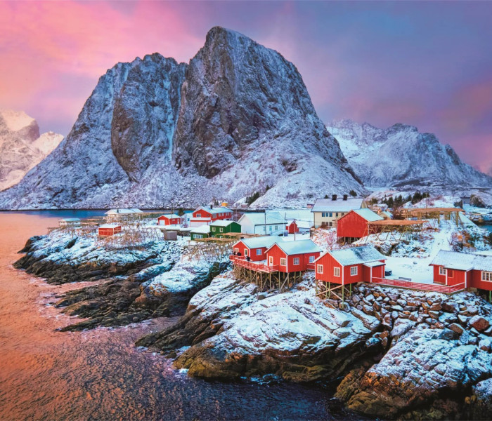 Puzzle - Clementoni - Villaggio di Hamnøy, Norvegia