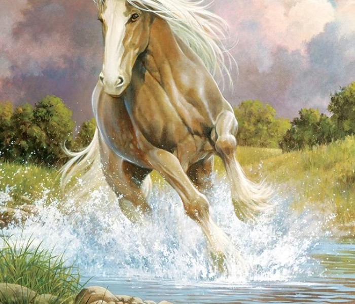 Puzzle - Cobble Hill - Cavallo che corre attraverso il fiume