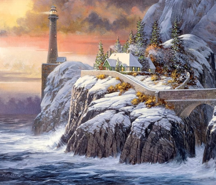 Puzzle - Cobble Hill - Faro in inverno