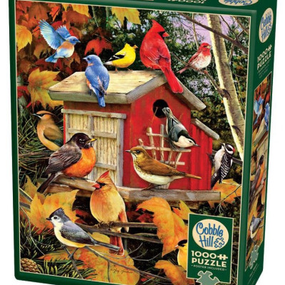 Casetta per gli uccelli in autunno