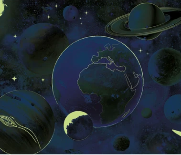 Puzzle - Dino - Puzzle Luminoso Pianeti