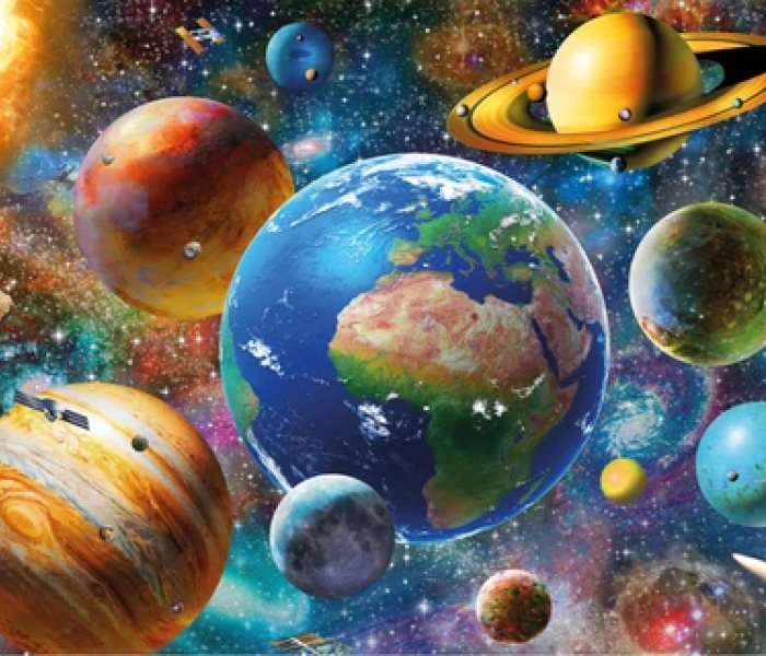 Puzzle - Dino - Puzzle Luminoso Pianeti