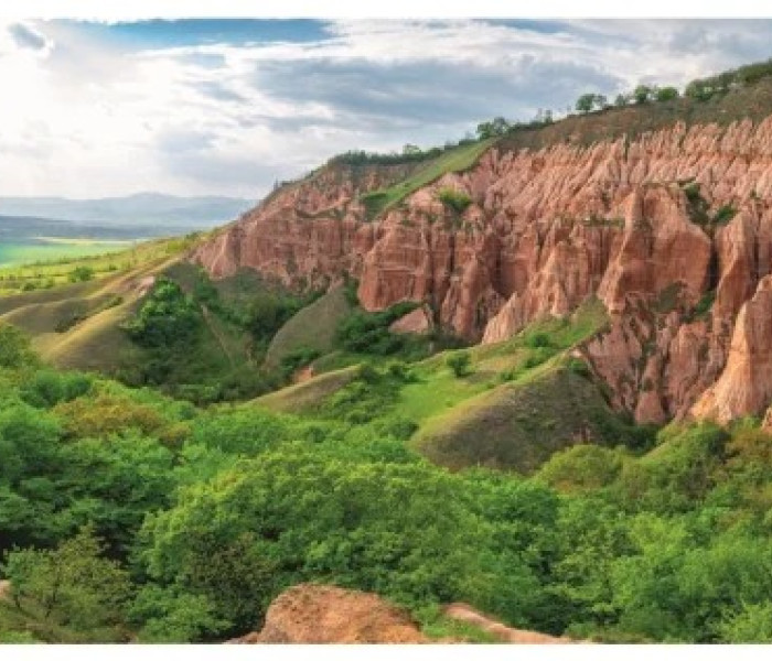 Puzzle - Dino - Valle rossa - Puzzle Panoramico