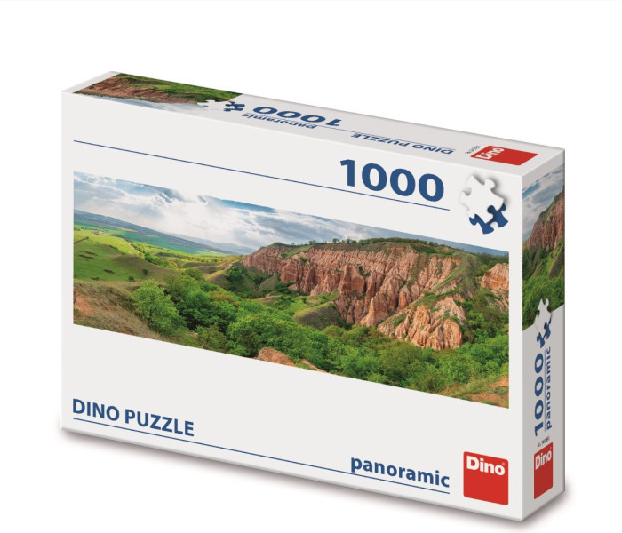 Puzzle - Dino - Valle rossa - Puzzle Panoramico