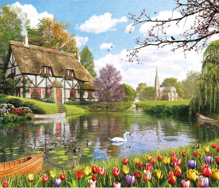 Puzzle - Dino - Cottage sull acqua