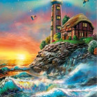 Puzzle - Dino - Puzzle del faro luminoso