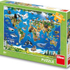 Puzzle - Dino - Mappa degli animali