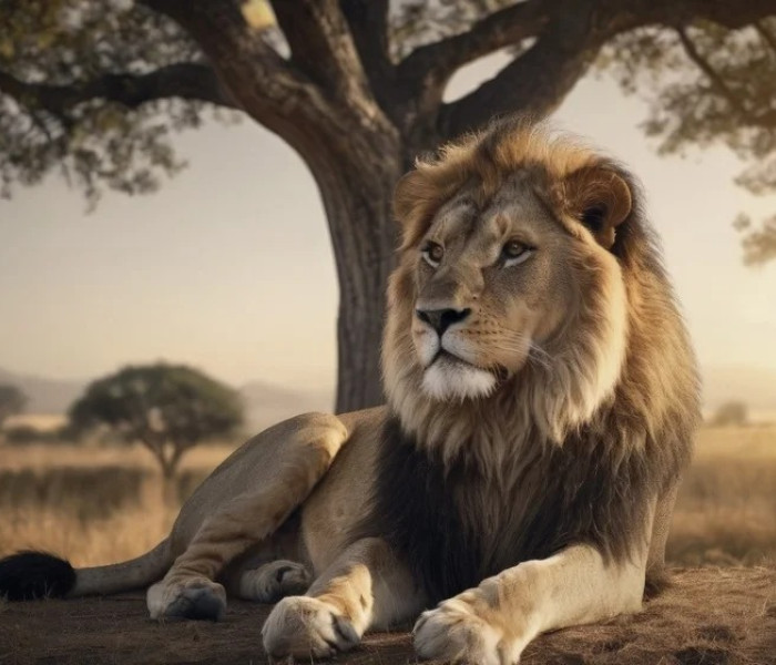 Puzzle - Dino - Leone a riposo