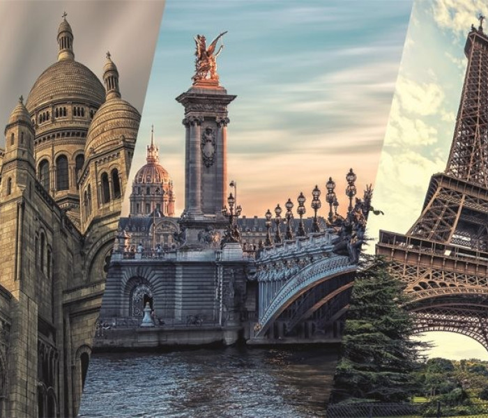 Puzzle - Dino - Parigi Collage - Puzzle Panoramico