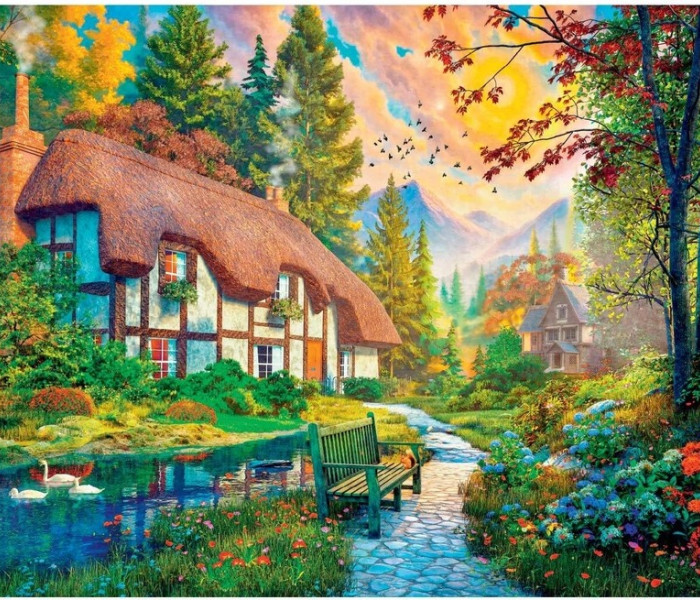 Puzzle - Dino - Casa sul fiume