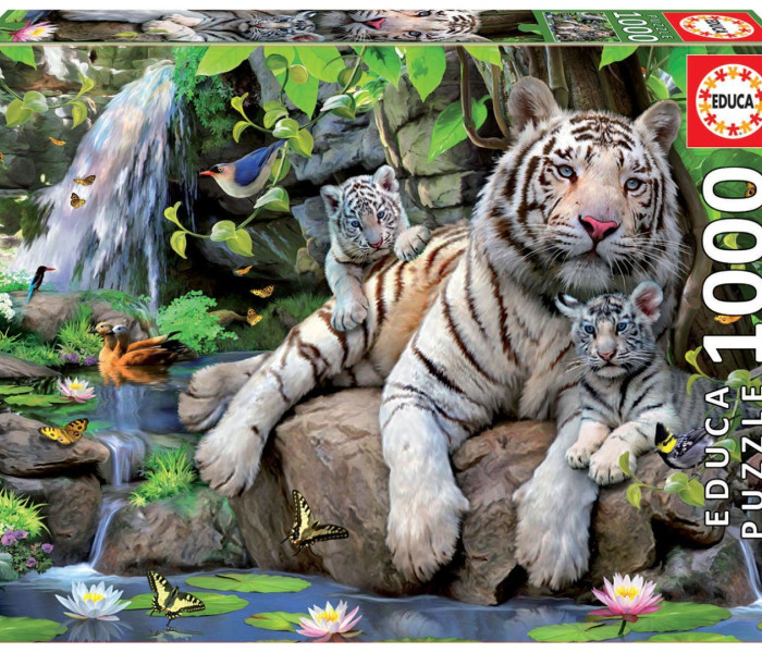 Puzzle - Educa - Tigri bianche