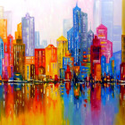 Puzzle - Enjoy - Città arcobaleno