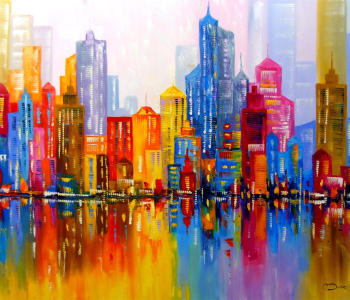 Puzzle - Enjoy - Città arcobaleno